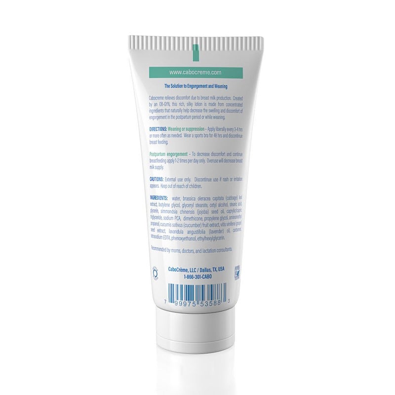 Cabocreme كابو كريمة كريم الثدي بقوة إضافية - 2X قوة لتخفيف الاحتقان ودعم الفطام - جفاف حليب الثدي - من إنشاء طبيب نسائي وموافق عليه من قبل الأمهات المرضعات - 2 أونصة - Image 2